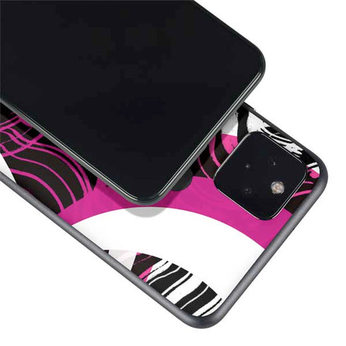 Pink and White Hipster Google Pixel 5a Skin